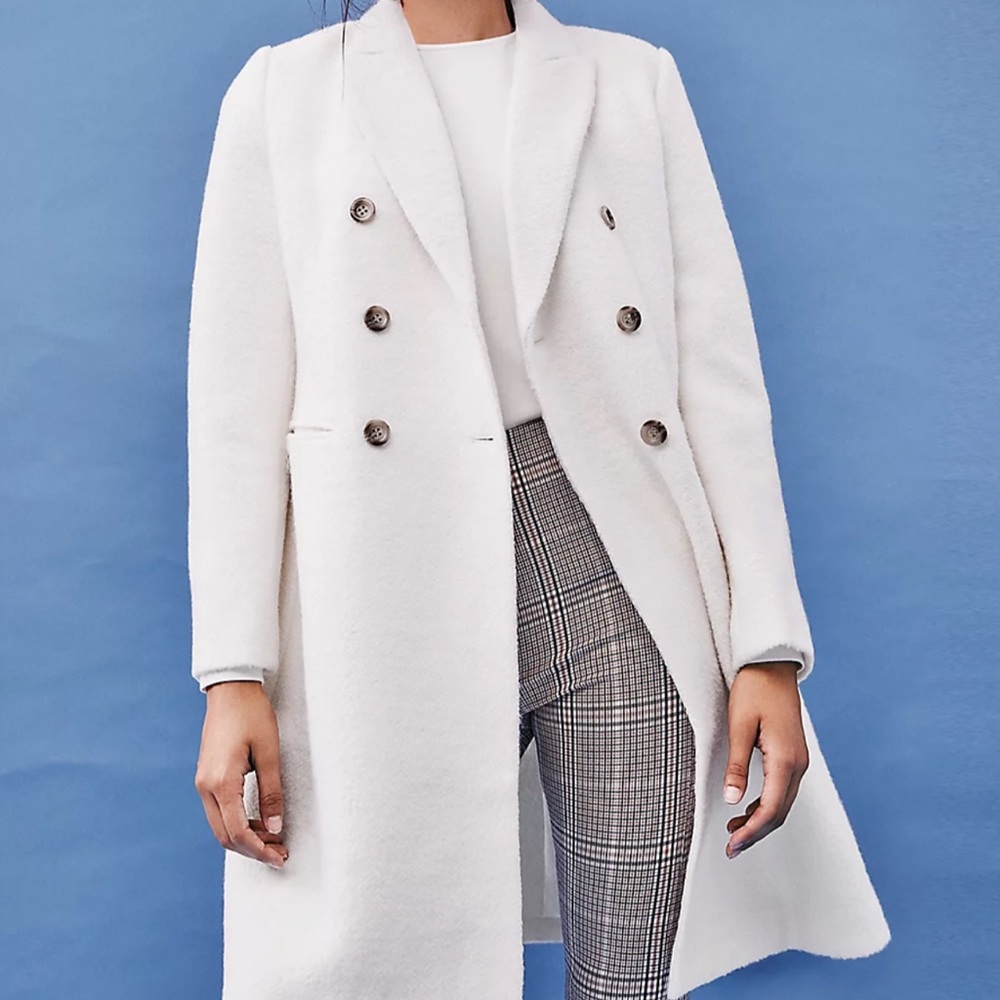 Classic wool coat in cream via Ann Taylor